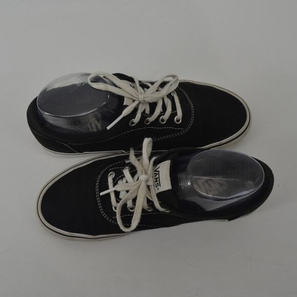 Vans Black Canvas Lace Up Low Top Sneakers Size 7 Classic - Picture 11 of 15